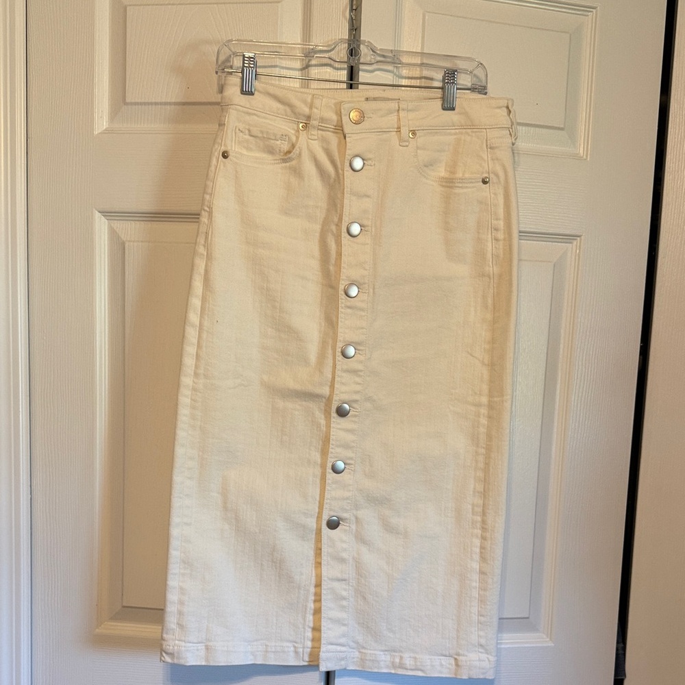 Loft long denim skirt